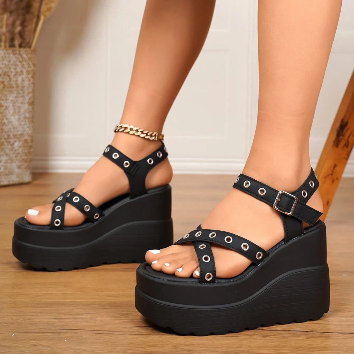 Buckle High Heels