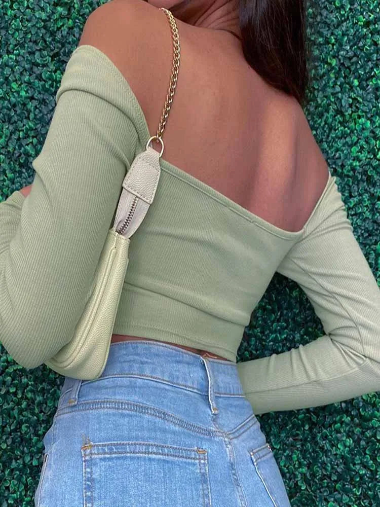 Long Sleeve Crop Tops