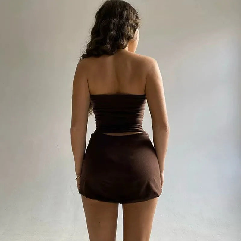 Crop Top, Mini Skirt Two-Piece