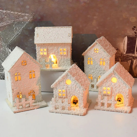 Christmas LED Light Wooden House